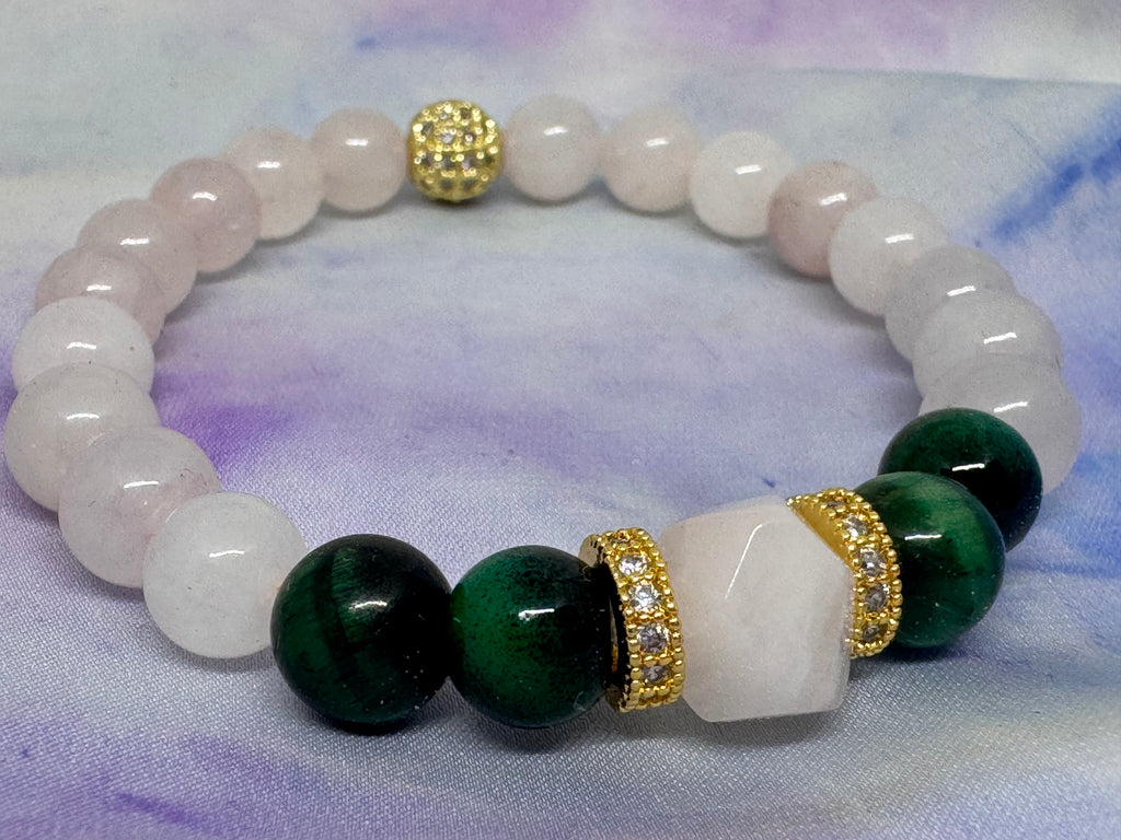 Malkova – Rose Quartz & Tiger’s Eye Bracelet