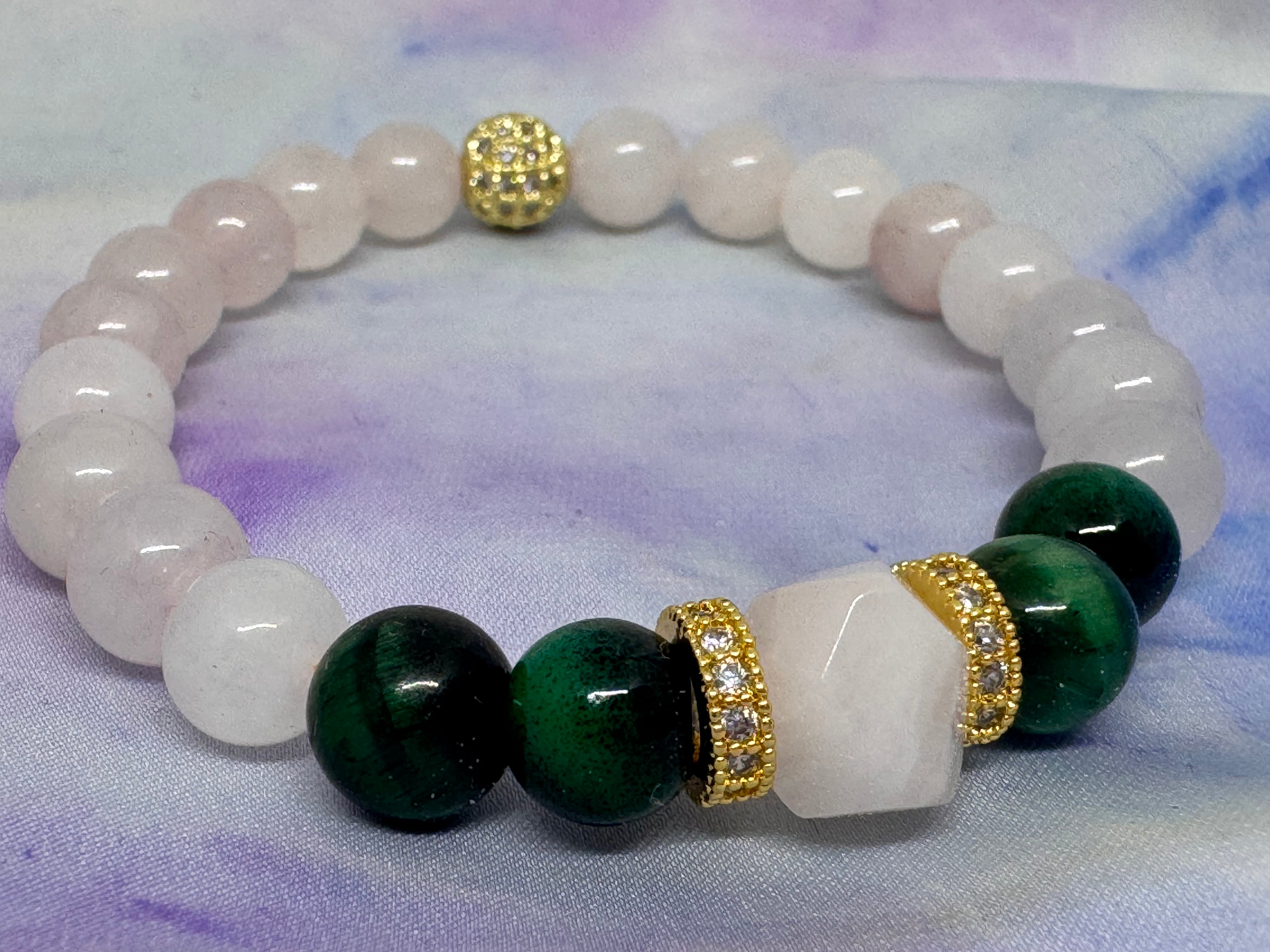 Malkova – Rose Quartz & Tiger’s Eye Bracelet