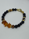Malkova Amber, Agate & Blue Goldstone Intention Bracelet