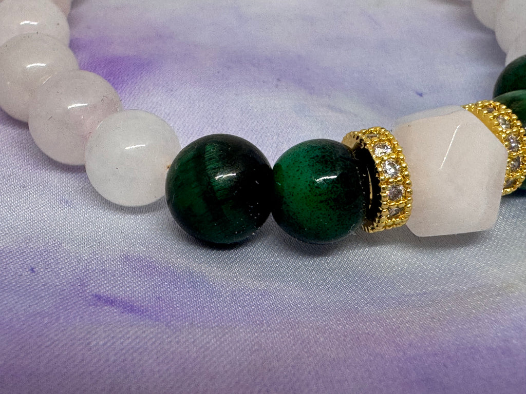 Malkova – Rose Quartz & Tiger’s Eye Bracelet