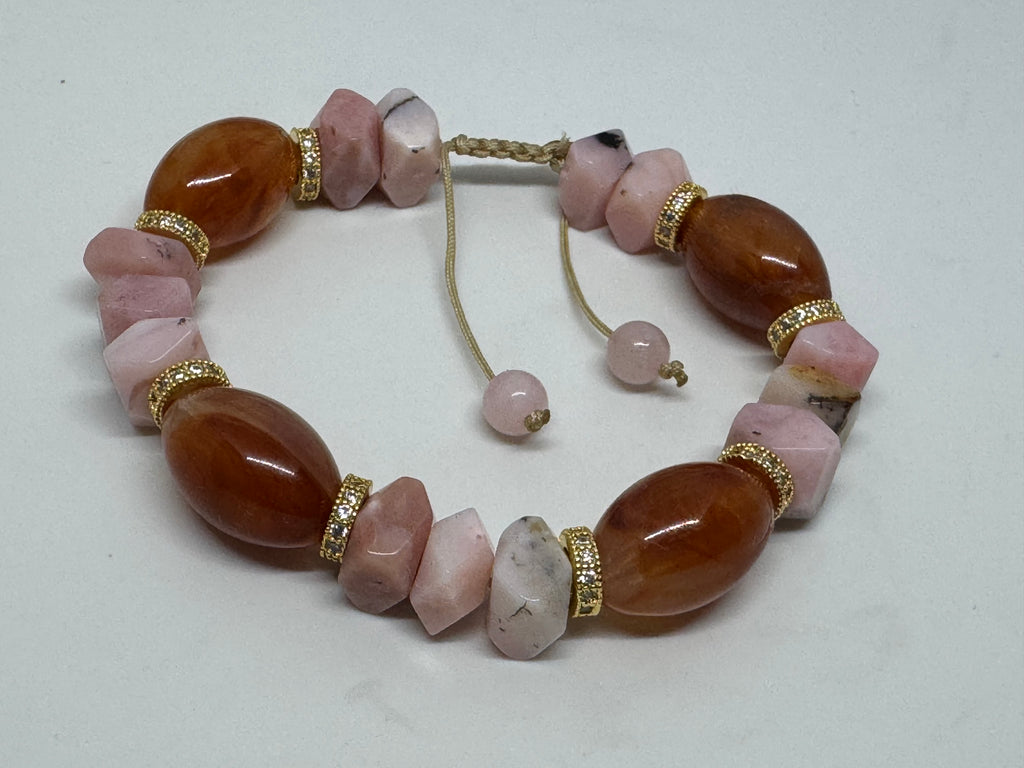 Malkova Carnelian & Pink Opal Feminine Flow Bracelet