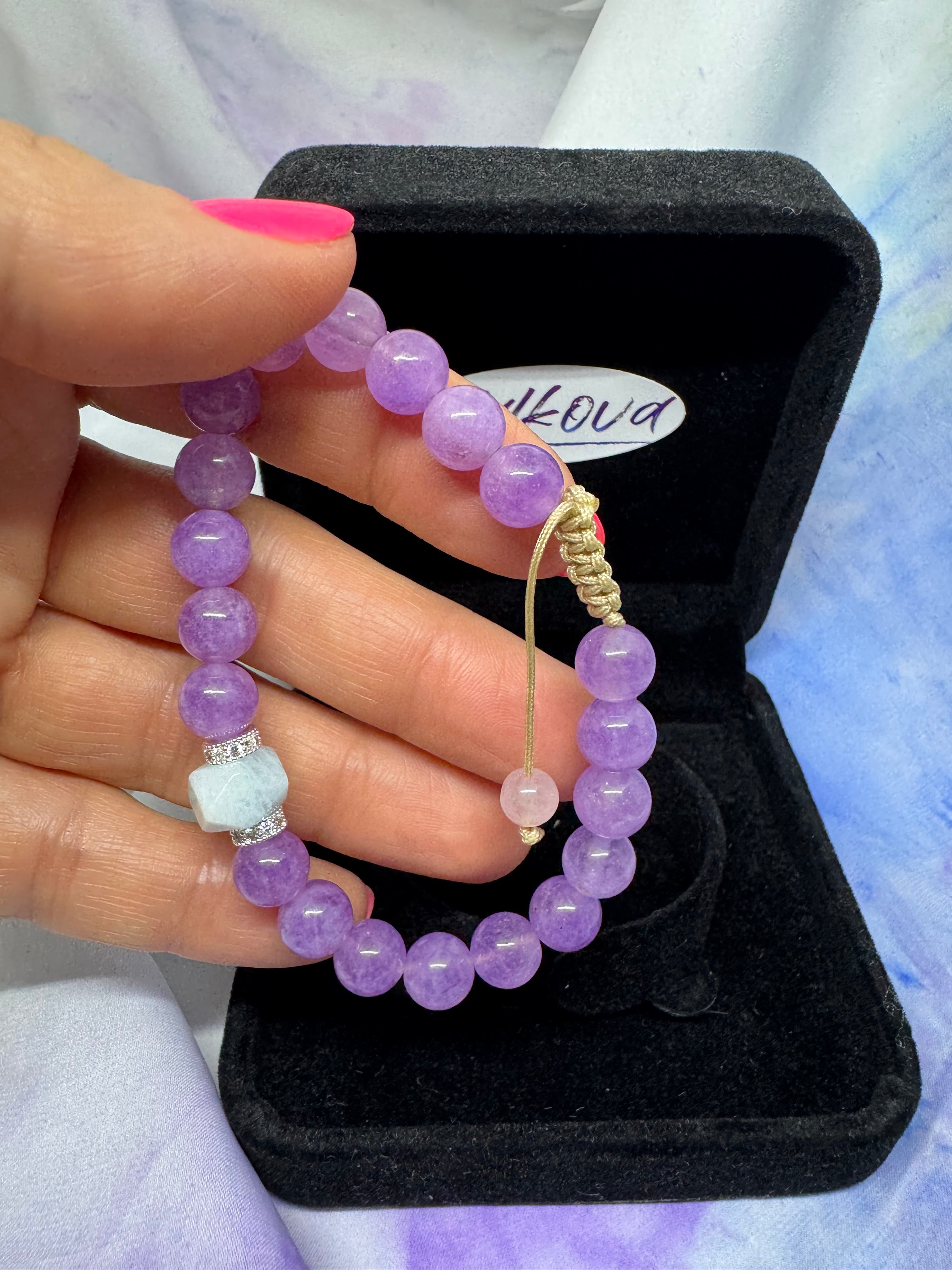 Malkova Aquamarine & Lavender Soul Bracelet