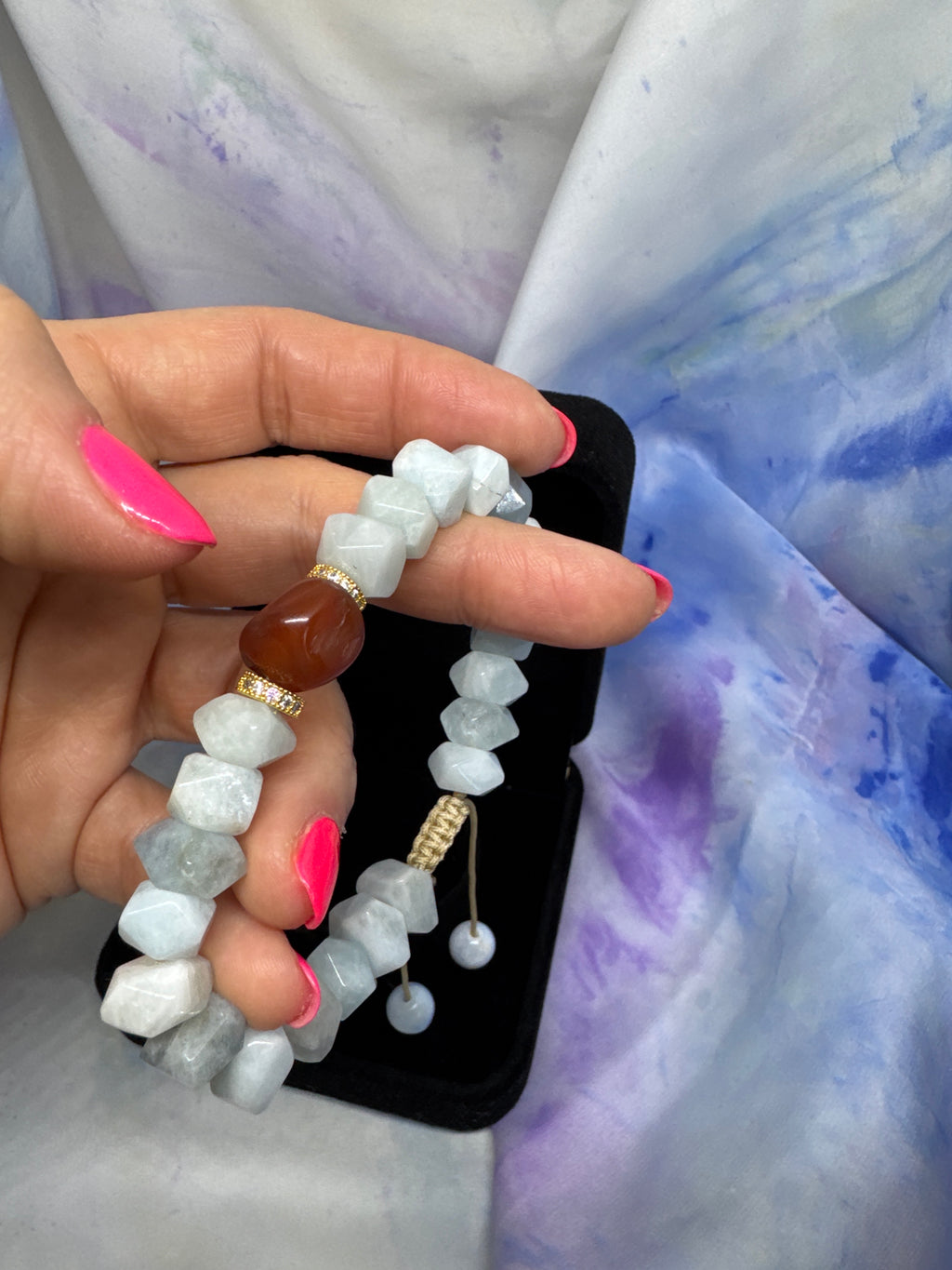 Malkova Aquamarine & Amber Intention Bracelet